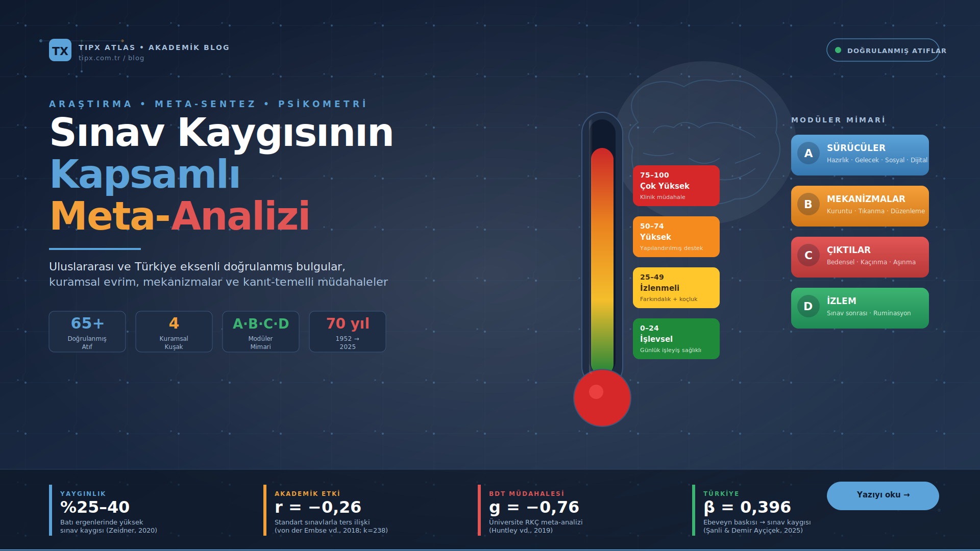 SINAV KAYGISI: Kapsamlı Meta-Analitik Literatür Sentezi